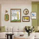 Декоративная картина во французском кремовом стиле, ретро-американская гостиная, диван, фон, настенная живопись, комбинированная роспись в нише для столовой