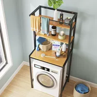 Черный стеллаж для хранения [тележка с полотенцедержателем, трехслойная доска]