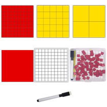 一平方厘米分米长方形正方形面积与周长学习套装磁吸磁性计算面积测量器教具学具小方块边长1cm小学生数学