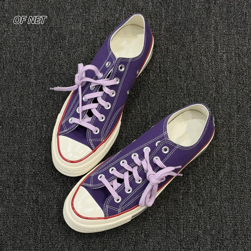 2026 New Japanese Style 1970S Low-Top Grape Purple Canvas Shoes Cream Blue Unisex Couple Canvas Shoes Casual Shoes 2026 New Japanese Style 1970S Low-Top Grape Purple Canvas Shoes Cream Blue Unisex Couple Canvas Shoes Casual Shoes