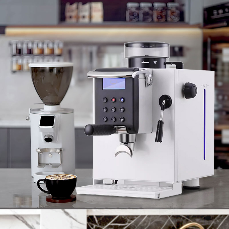 Aizerson Commercial Coffee Machine for Low-Cost Entrepreneurship, Grinding and Extraction, Suitable for Cafes and Milk Tea Shops, Automatic Espresso Machine