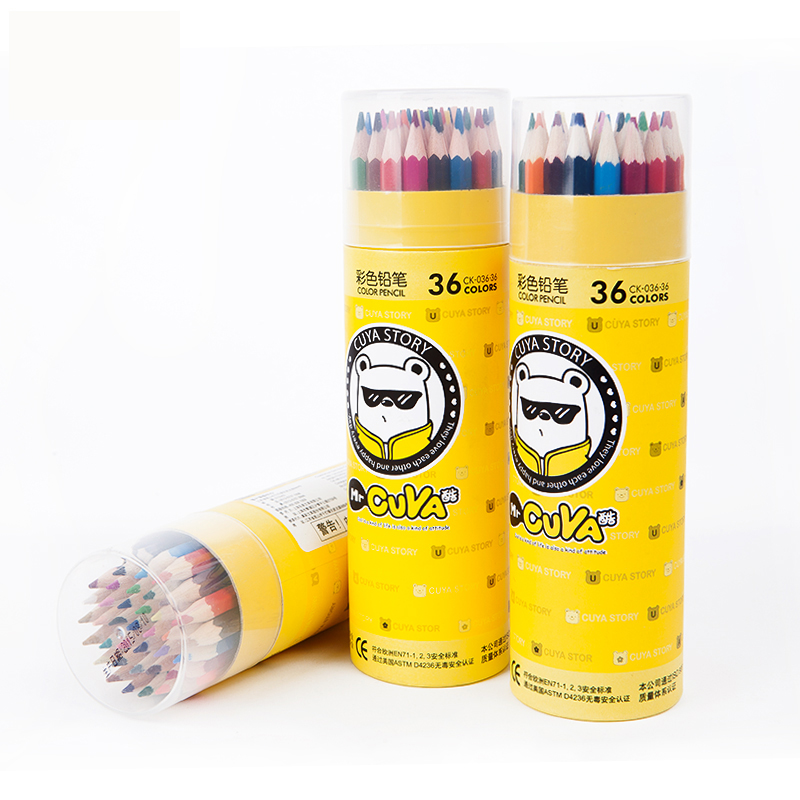 Color painting color pencil CK036 cool 36 color pencil color pencil 48 color elementary school fine art picture painting rubber pencil pencil knife to learn stationery wholesale