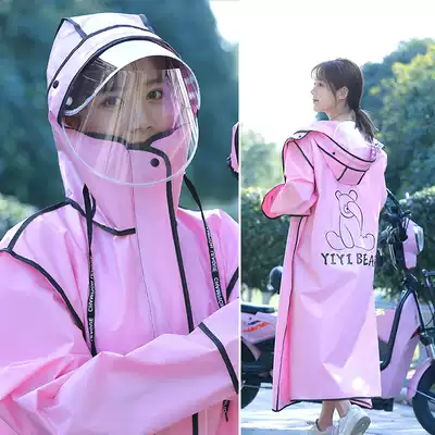 Electric battery locomotive raincoat long version summer full body thickening anti-rainstorm men and women new single poncho