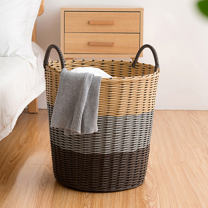 Dirty Laundry Basket Laundry Basket Dirty Clothes Containing basket Home Clothes clothing Clothes Frame Rattan basket Dirty Laundry Basket God-Taobao