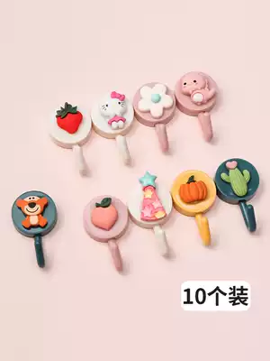 Cartoon hook strong adhesive hook no trace cute hook non-perforated wall sticky hook door clothes hanging hook