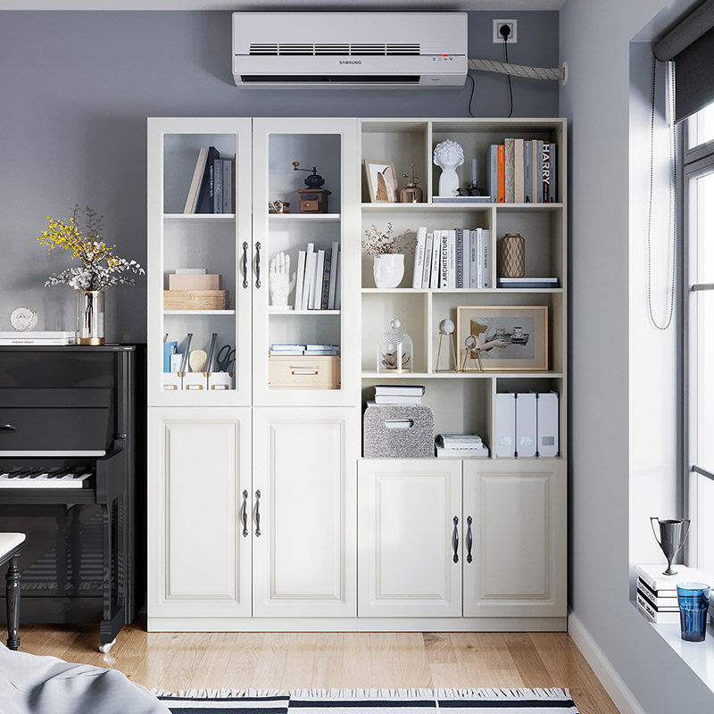 Lin's wood industry Nordic minimalist book house single bookcase small family type display cabinet floor storage containing cabinet JO1X