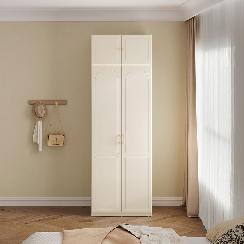 Lin's Home Small Household Type Wardrobe Home Bedroom Cream Windcloset Rental House New 2023 Burst TE1D-Taobao