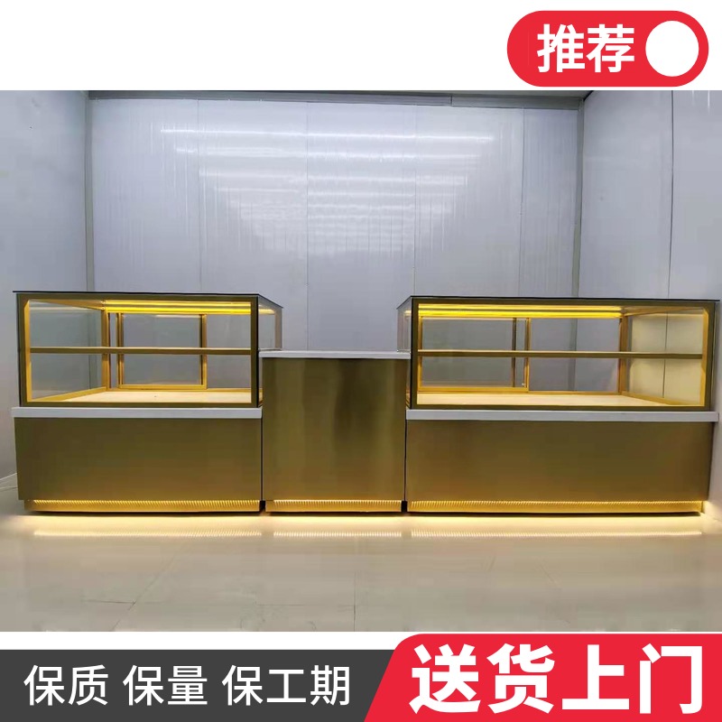 Golden Boom Solid Wood Pastry Cabinet Arched Bakery Bread Show Cabinet Glass Commercial Egg Pastry Counter Peach Crisp Show Cabinet-Taobao