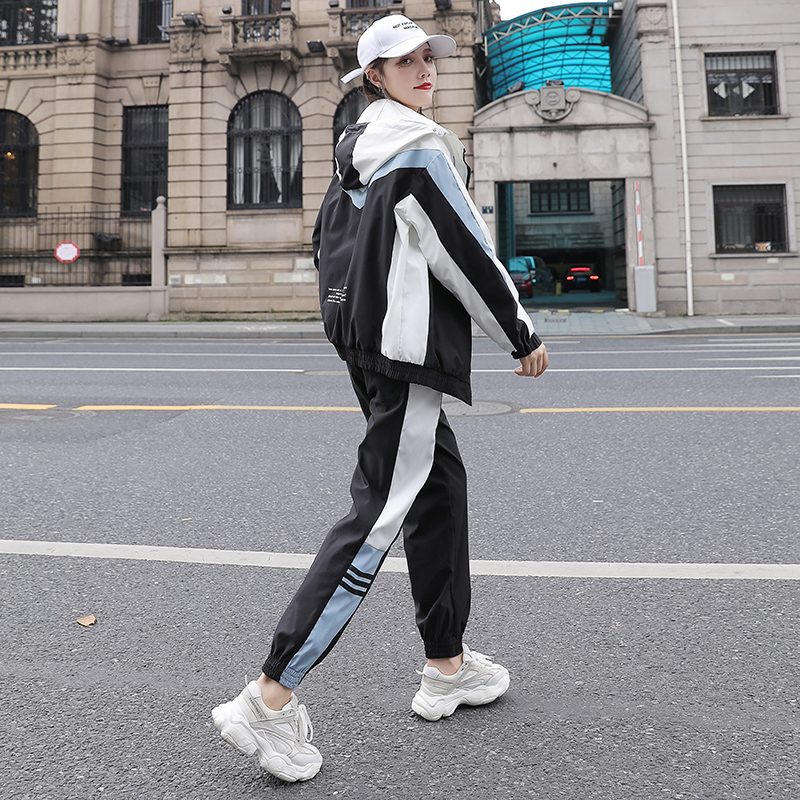 Spring Autumn Season Suit Women 2022 Popular Fried Street Tennis Red Ocean Trendy Fashion Casual Two-style Minus School Wind