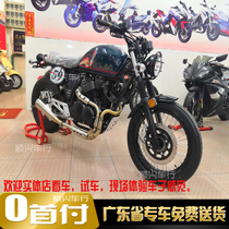 Guosi Longjia V coffee retro car twin-cylinder EFI with ABS version LJ250-V motorcycle street car can be licensed vehicle