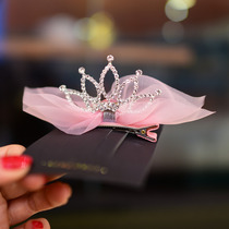 Childrens hair accessories Princess crown hairpin Birthday gift Little girl hair card girl Rhinestone crown hairpin headdress
