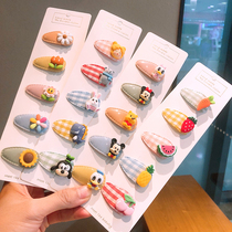 Childrens hair card headdress clip top clip Flower accessories Korean hair accessories Baby hair clip Infant bb clip card broken hair