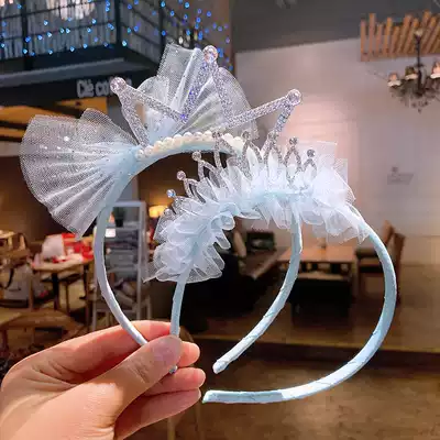 Crown headdress children's hair hoop Princess rhinestone crown hair accessories baby birthday headgear girl hairclip hair hoop