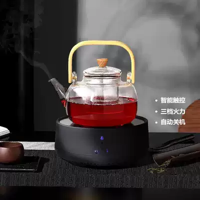 Mini bubble tea stove Black crystal stove Simple touch does not pick the pot Black crystal stove tea stove Mute tea maker Boiling water tea set