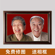Porcelain portrait with photo frame Portrait of the old man Photo table photo Custom portrait Hanging portrait