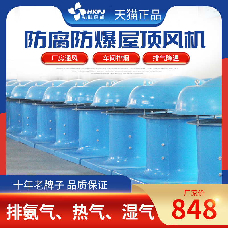 DWT35-11 anti-corrosive explosion protection fiberglass roof ventilator BWDT Industrial plant workshop High power axial flow exhaust