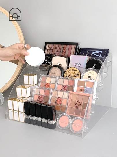 Acrylic large-capacity rack cosmetic storage box ladder makeup shelf storage rack dormitory desktop storage
