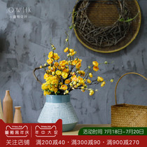 New Chinese zen simulation flower ornaments high-end dining table tea table Floral decoration decorative silk flowers Indoor living room fake flowers