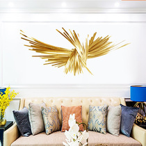 Modern home sofa background wrought iron geometric wall decoration hotel wall decoration creative metal pendant corridor wall hanging