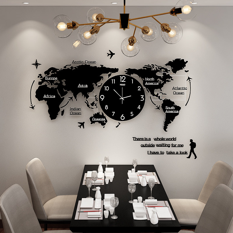 Decoration light extravagant creative watches and watches Living room Modern minimalist atmospheric clock Nordic personality Fashion Home hanging table