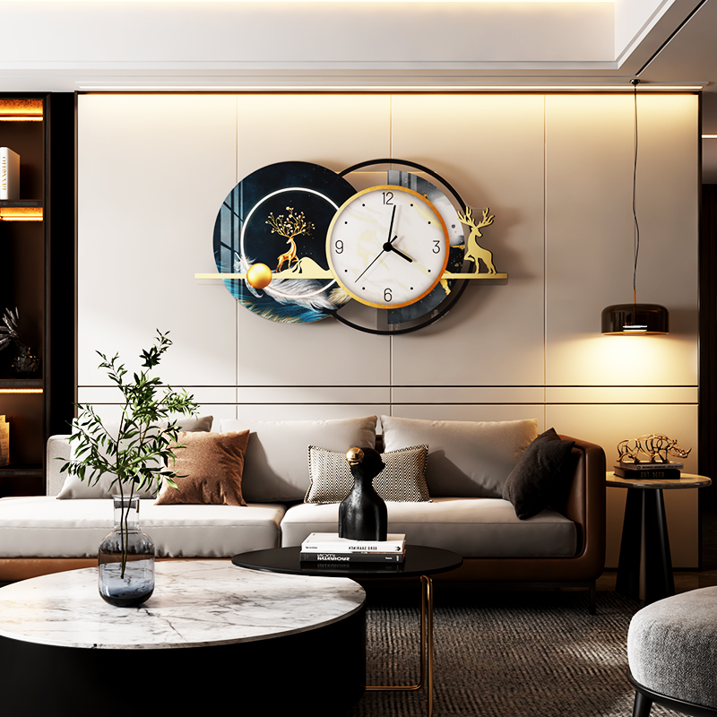 Modern simple clock wall clock living room home fashion personality hanging watch creative light luxury atmosphere decoration clock hanging wall