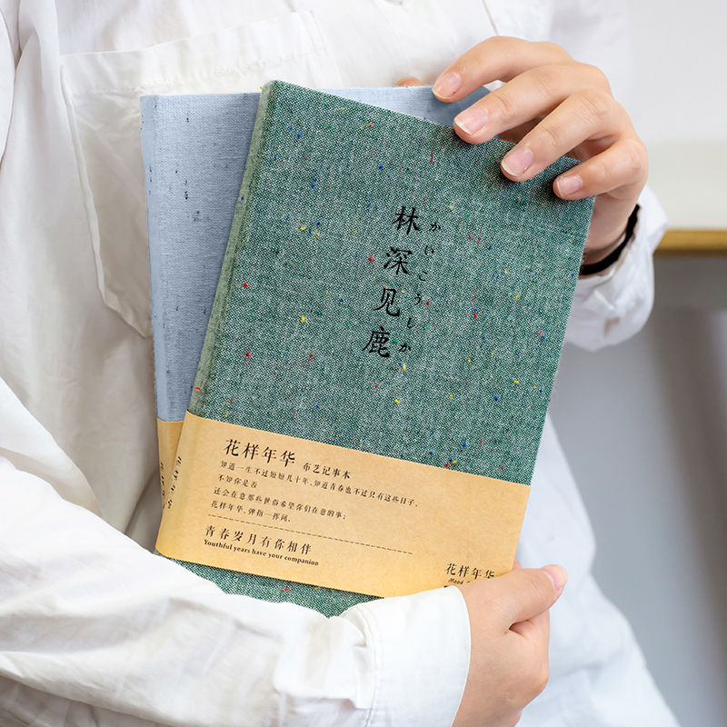2021 Japanese hand book Simple ins wind notebook Literary and art exquisite retro Japanese creative net red cloth hand book College student diary excerpt book reading notes