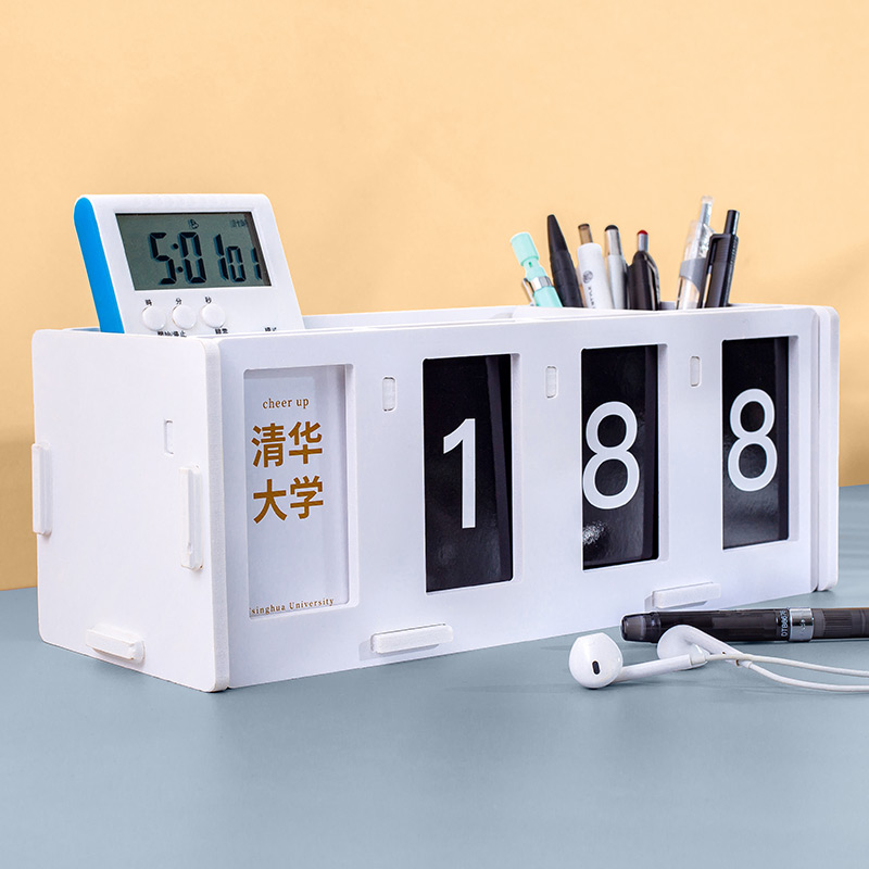 Desk Calendar 2021 Creative Secondary School Entrance Examination Countdown Pen Holder Exam Reminder Card Ins Wind Classroom Small Calendar High School 365 Days Self-Discipline Artifact Learning