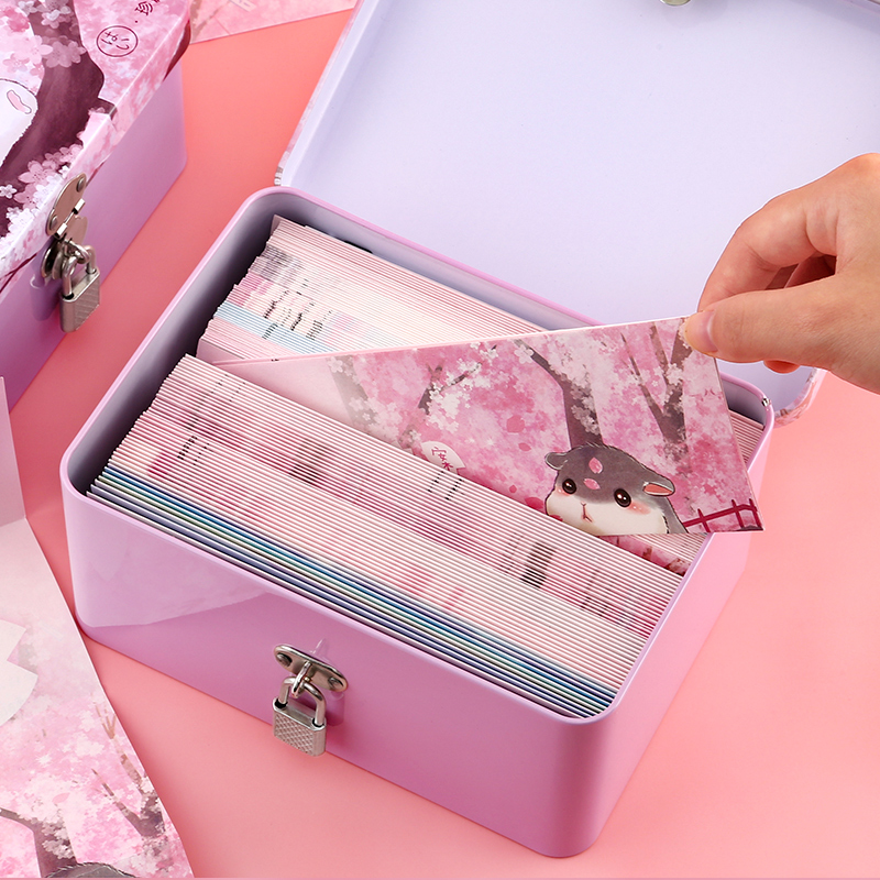 Personality creative classmate record female primary school student sixth grade Korean version of cute girl heart net red with lock iron box graduation commemorative book junior high school student fairy classmate record message book address book