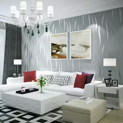 Simple modern non-woven living room self-adhesive wallpaper Bedroom TV wallpaper 3D three-dimensional relief thickened wallpaper