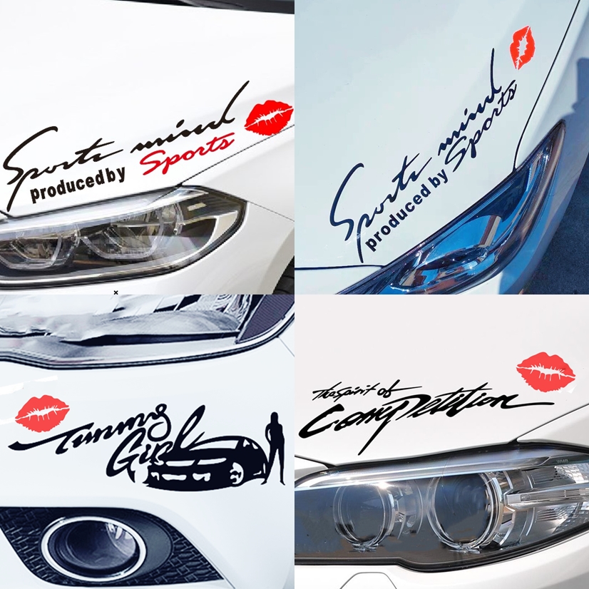 Car Car Sticker Lamp Brow stickers Decorative Sticker Personality Engine Cover Car Sticker Car Sticker Letters Stickler Body Sticker