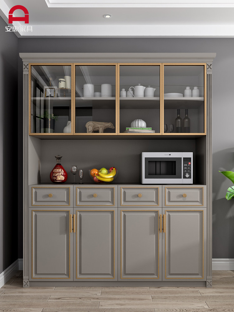 Nordic dining cabinet to the top Modern simple dining cabinet Wine cabinet One wall kitchen cabinet storage tea cabinet customization