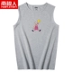 Nam Cực Nam phiên bản Hàn Quốc của áo vest nam rộng trẻ trung mùa hè cotton in áo thun thể thao không tay áo thun - Áo vest cotton áo lông vũ