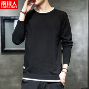 người đàn ông Nam Cực rơi xuống đáy áo Vòng cổ áo len nam của nam giới knitsweater của dài tay áo giản dị Hàn Quốc phiên bản của chiếc áo khoác nam sinh viên thủy triều.