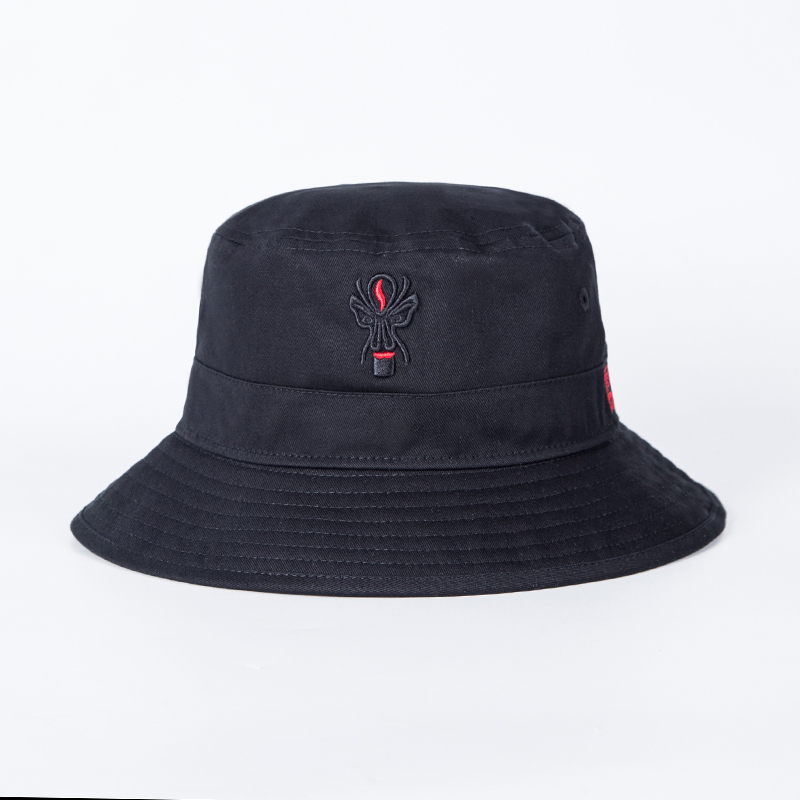 capglobal crown ring new embroidered Peking Opera mask fisherman hat fashion casual all-match pot hat