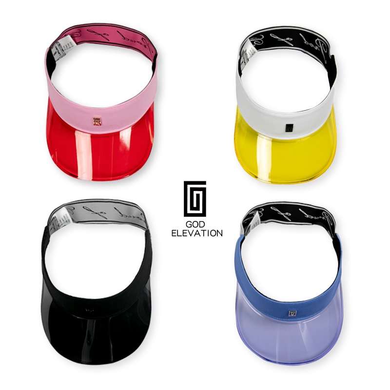 capglobal crown ring summer women's transparent visor empty top hat sunscreen hat running riding anti-UV