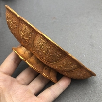 Gilt copper plates pen washes handmade home furnishings collections of Tang Dynasty gilt pen washes Qing palace antiques and leaks