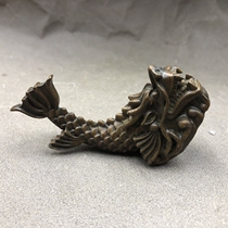 Antique - played miscellaneous XII Zodiac Sharong Fabrication Piece Household Copper Handbar