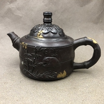 Ancient Play Miscellaneous Copper Pot Wine Pot Kettle Bamboo Pot Home Craft Pendulum retro bronzer