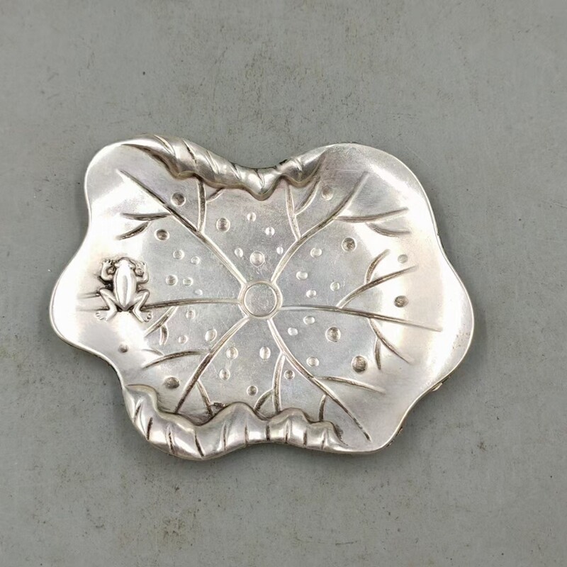 Ancient play Miscellaneous dishes Saucer Cups Pads Home Craft Swing Accessories Bronze Silver Plated Small Plates