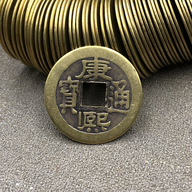 Ancient coin Five emperors Qianzhi Kangxi Tongbao Great Qing bronze Qianqian ancient coins Collection Retro Yuan Bao Rebao 200 Price