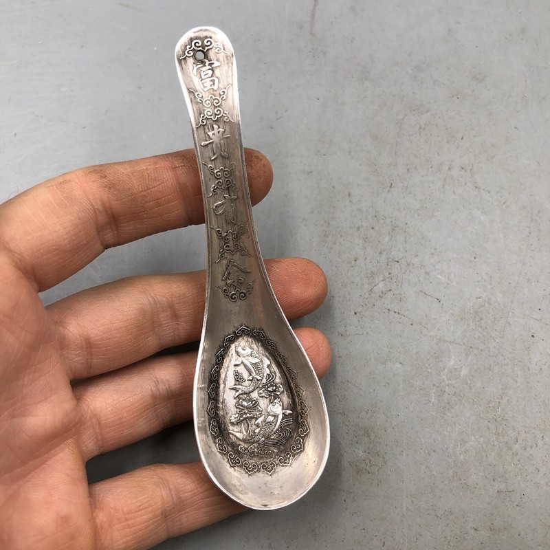 Antique spoon spoon forka you yu copper spoon home craft decorations