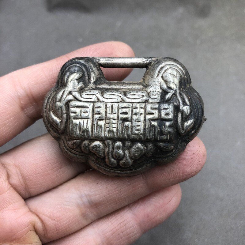 Antique Miscellaneous Lock Copper and Gill Handle Handhandle Parts Home Craft Decorations