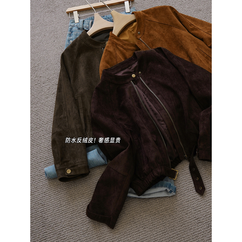 Store Anniversary Big Sale 20% off Water-Repellent Suede Leather~Y*K Zipper Vintage Stand Collar Biker Jacket for Women `Roszzd002 Store Anniversary Big Sale 20% off Water-Repellent Suede Leather~Y*K Zipper Vintage Stand Collar Biker Jacket for Women `Roszzd002