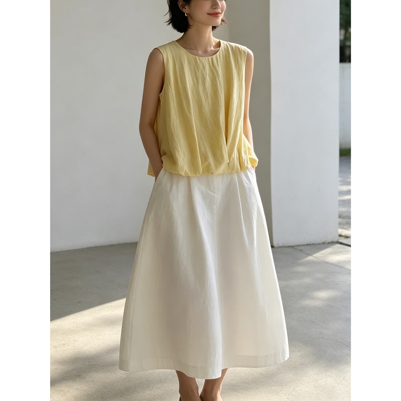 Pm Ready-To-Wear 20% off Cloud Puff Tailored Romantic Flower Bud Vest for Women Summer＜Pty1Z045