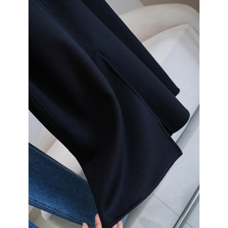 In Stock Now: Say Goodbye to 20% off Paper-Thin Coats! 100% Wool Black Lapel Woolen Coat for Women『Mszzc001』