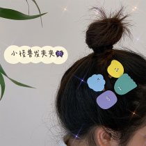 Japan and Korea cute little monster small expression frosted texture hair ornament hair clips bangs clip set two trim clips
