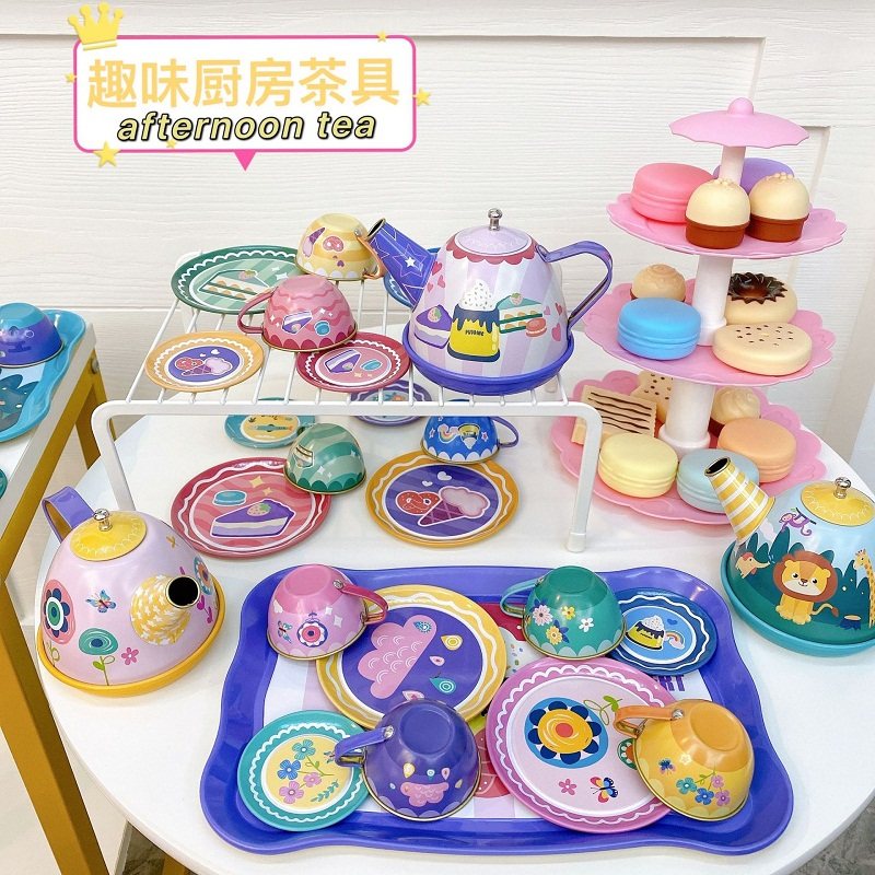 Children emulated teapot afternoon tea cup with toy girl dressed in house Wine Kitchen 5 Suits 3 Year Old Boy Birthday Gift