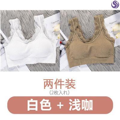 Urban sexy beauty lace wrapped breast beautiful back condole belt underwear female student Korean version of anti-light strapless breast without steel ring