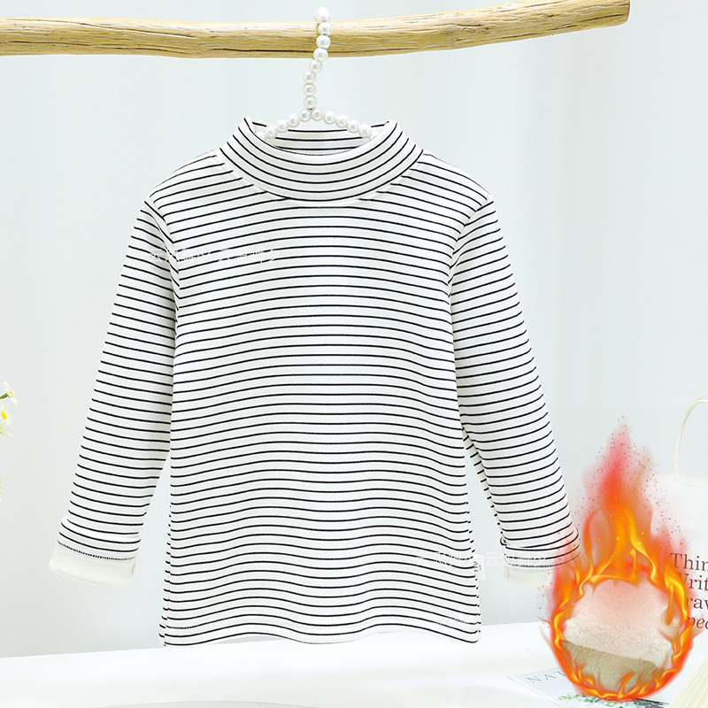 New Children Half-Collar Carrier Carrier Dress Girl Heats Warm Stripes