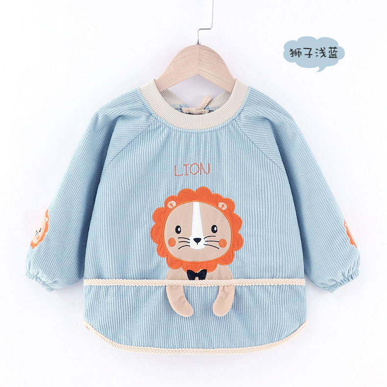 Baby Hood Clothing Waterproof Anti-Dirty Children Autumn Winter Style Anti-Dress Girl Around Pocket Eating Clothing Outwear Male Baby Apron